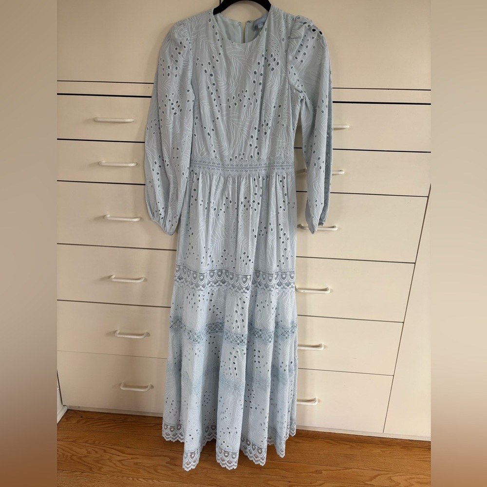 Born on fifth X Antonio Melani Adenorah blue eyelet dress 0